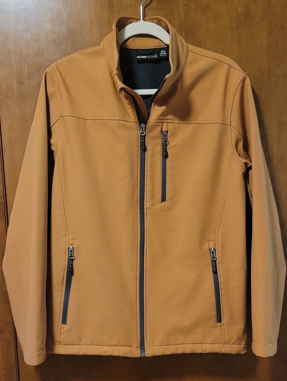 Swiss Tech Waetherproof Jacket Camel Colored Mens Small